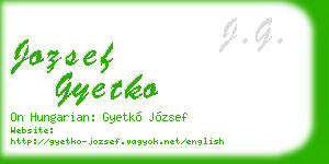 jozsef gyetko business card